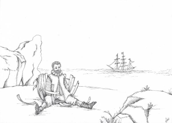 Jan Huygen in de ton – Bert van Zantwijk